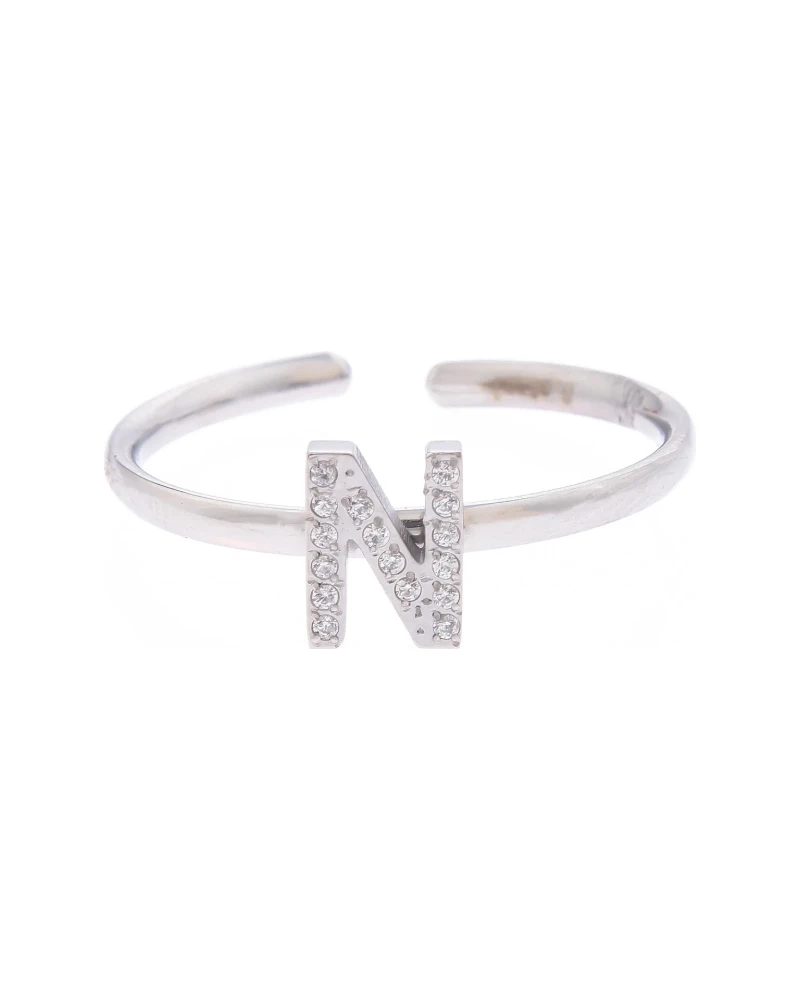 Anillo en forma de N Oro Grueso 14K