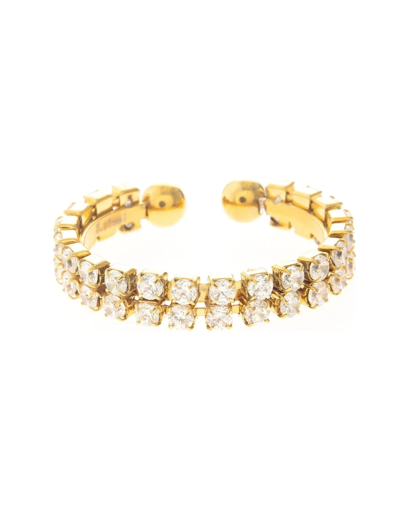 Anillo Banda de Zirconias Dorado