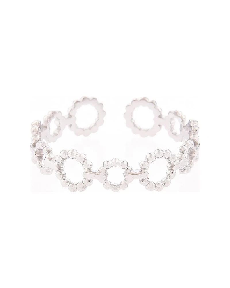 Anillo Círculos de Zirconias Plata
