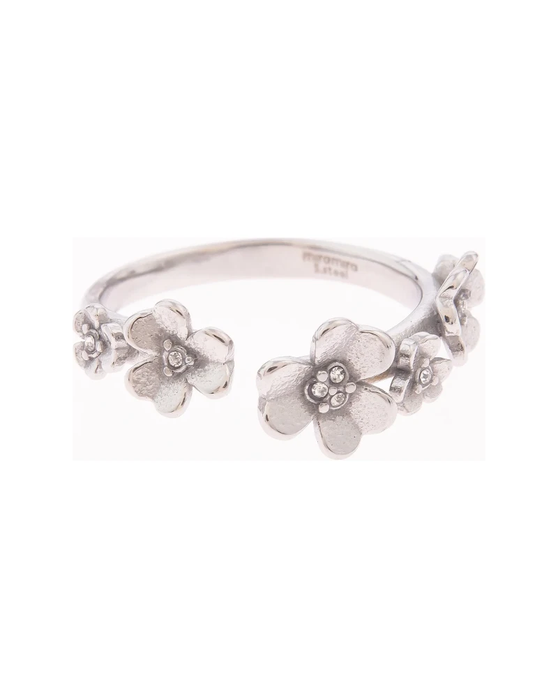 Anillo Flor Estrella Plata