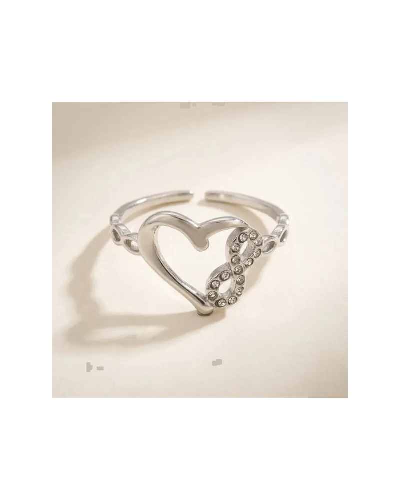 Anillo Corazón Calado Plata