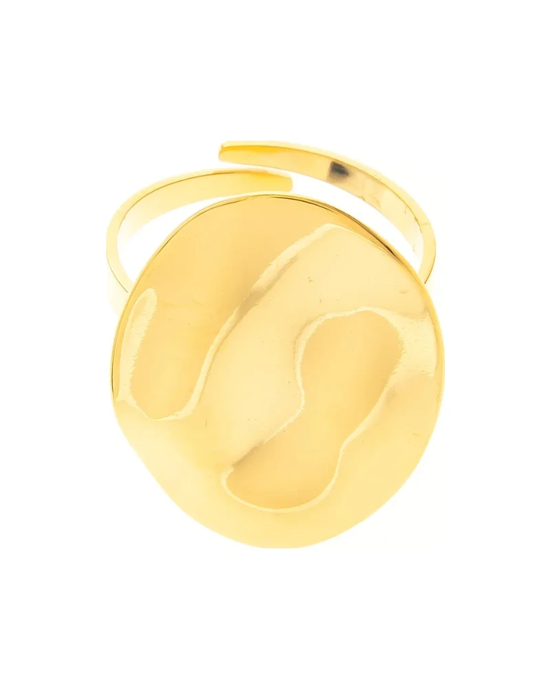 Anillo Sello Ovalado Dorado