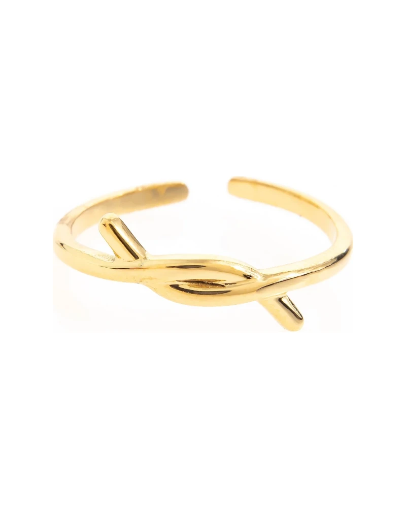 Anillo Hoja Envolvente Dorado