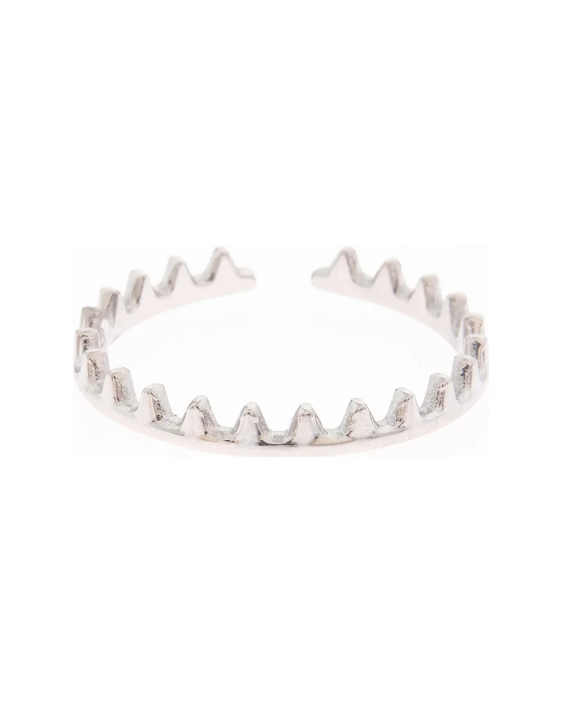Anillo Zigzag de Zirconias Plata