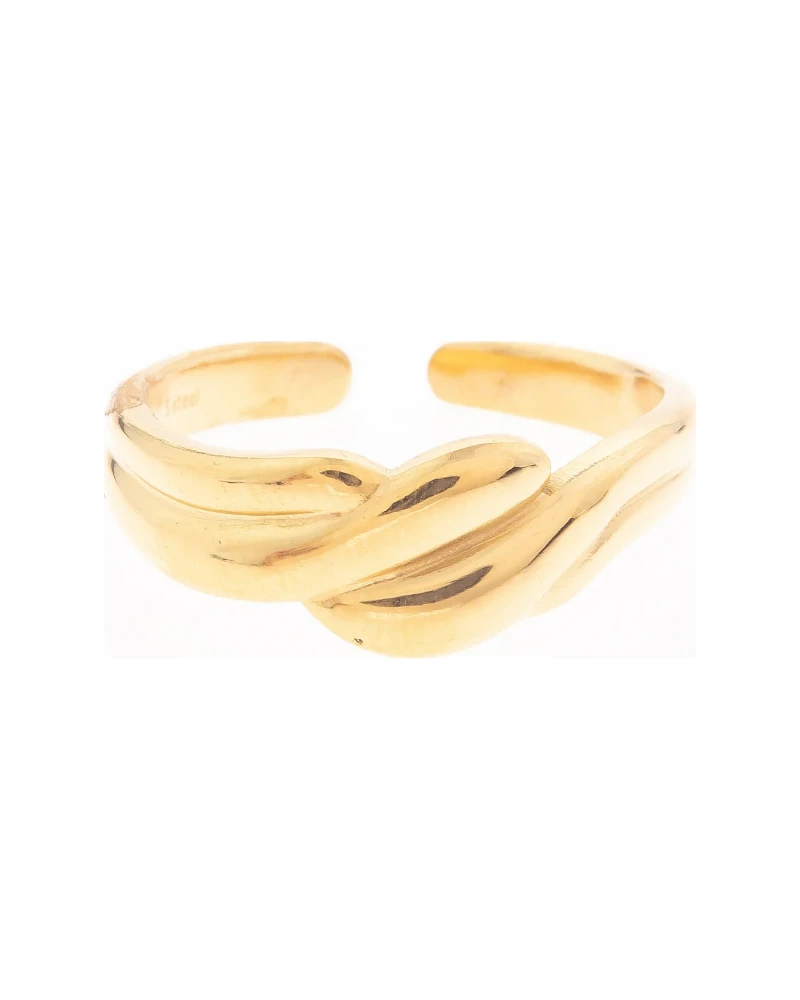 Anillo Torcido Ancho Dorado