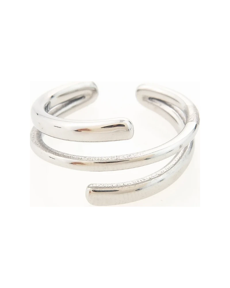 Anillo Abierto Trenzado Plata