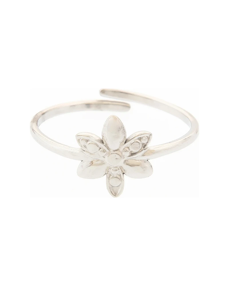Anillo Flor Estrellada Plata