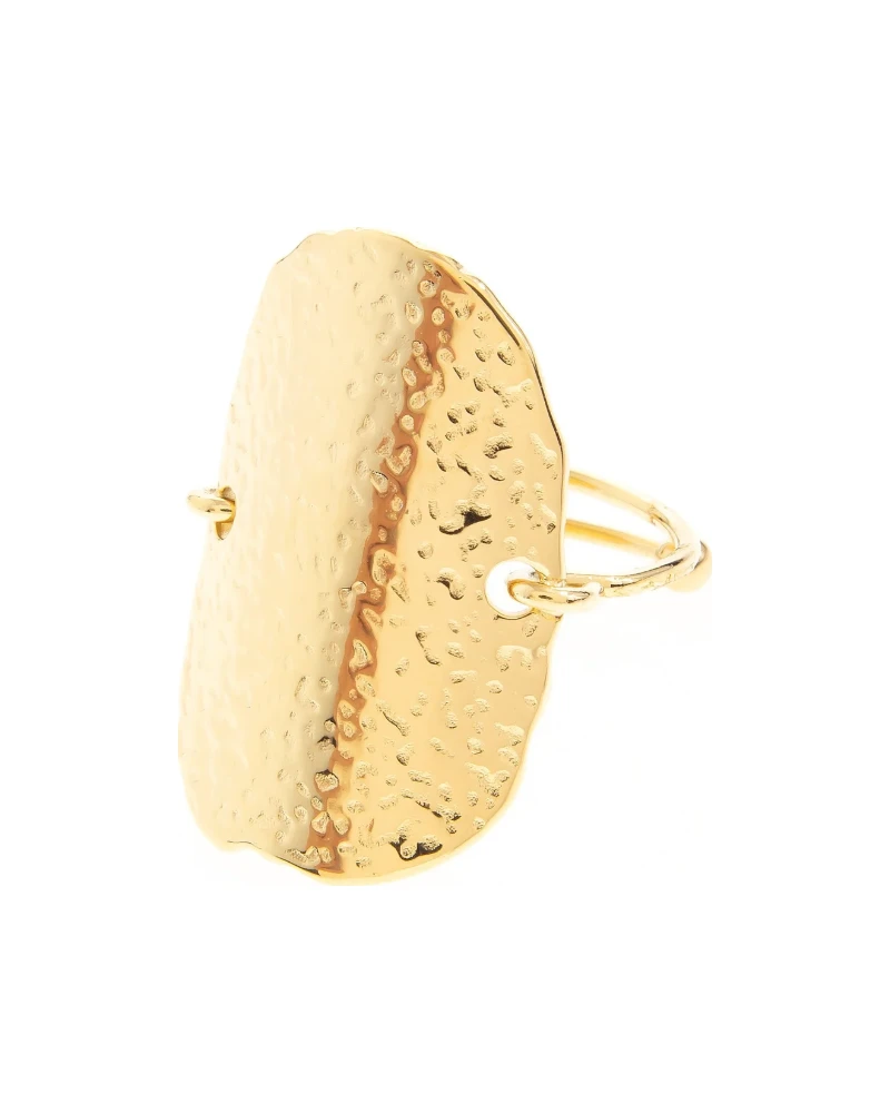 Anillo Sello Oval Dorado
