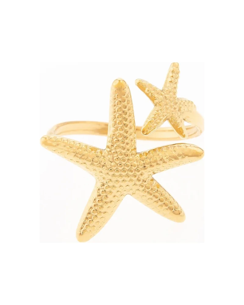 Anillo Estrella de Mar Dorado