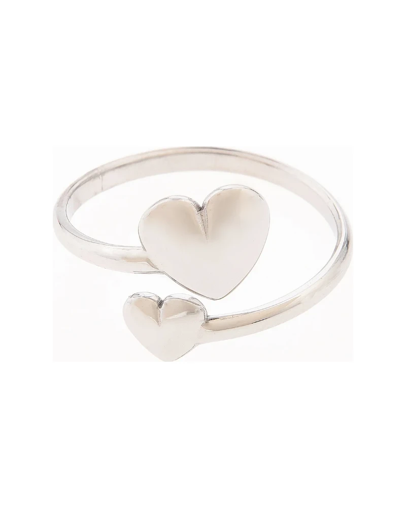 Anillo Corazón Abierto Plata