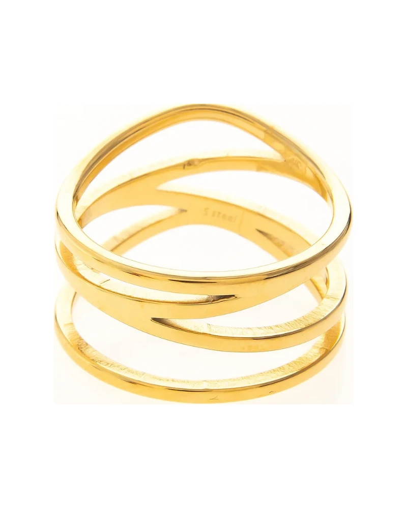 Anillo Multibanda Ancho Dorado