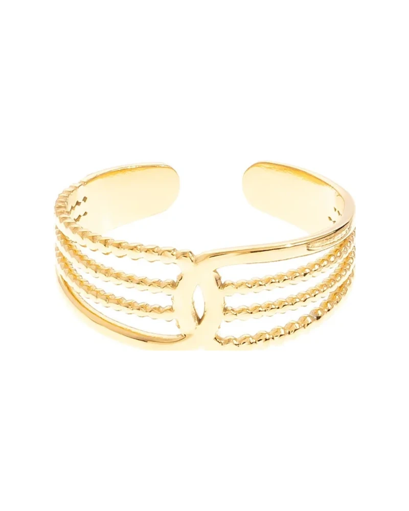 Anillo Triple Hilo Dorado