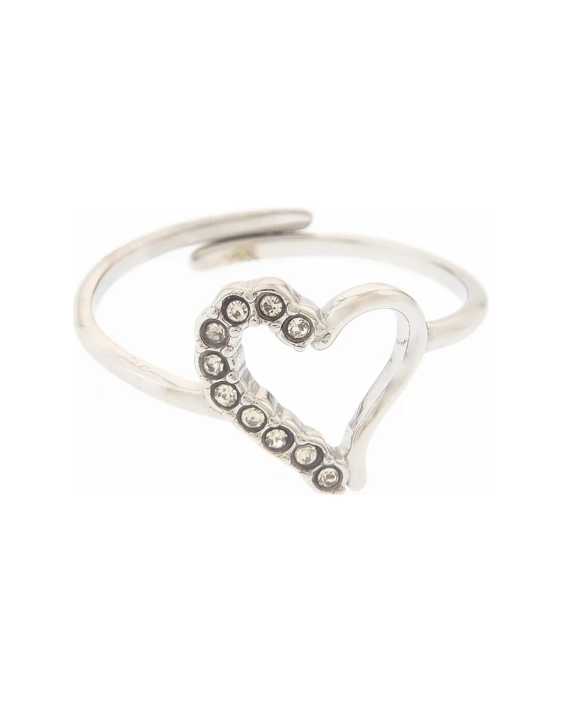 Anillo Corazón Silueta Plata