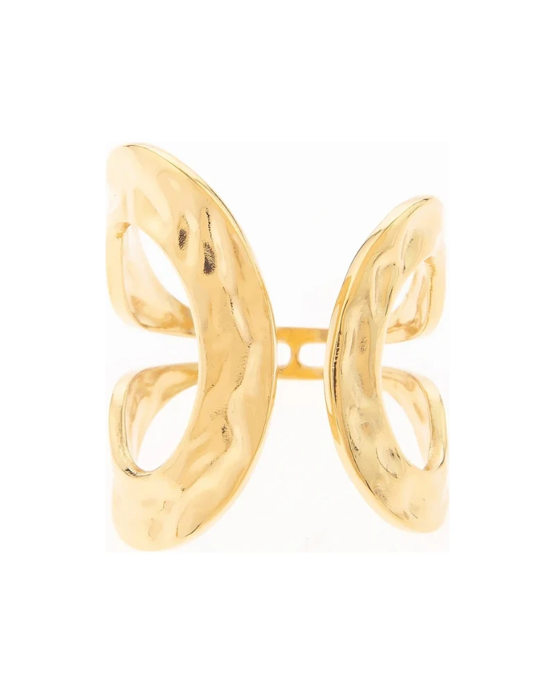 Anillo Doble Mariposa Dorado