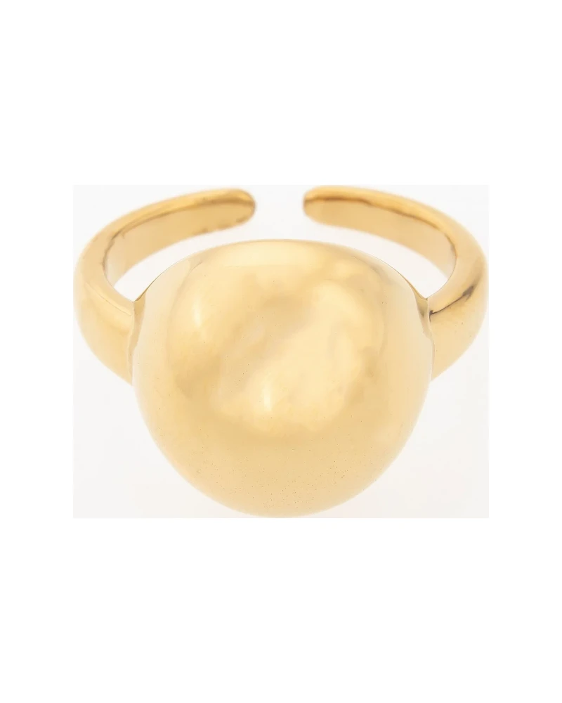 Anillo Sello Redondo Dorado