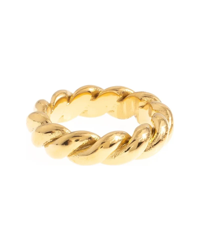 Anillo Cuerda Torcida Dorado