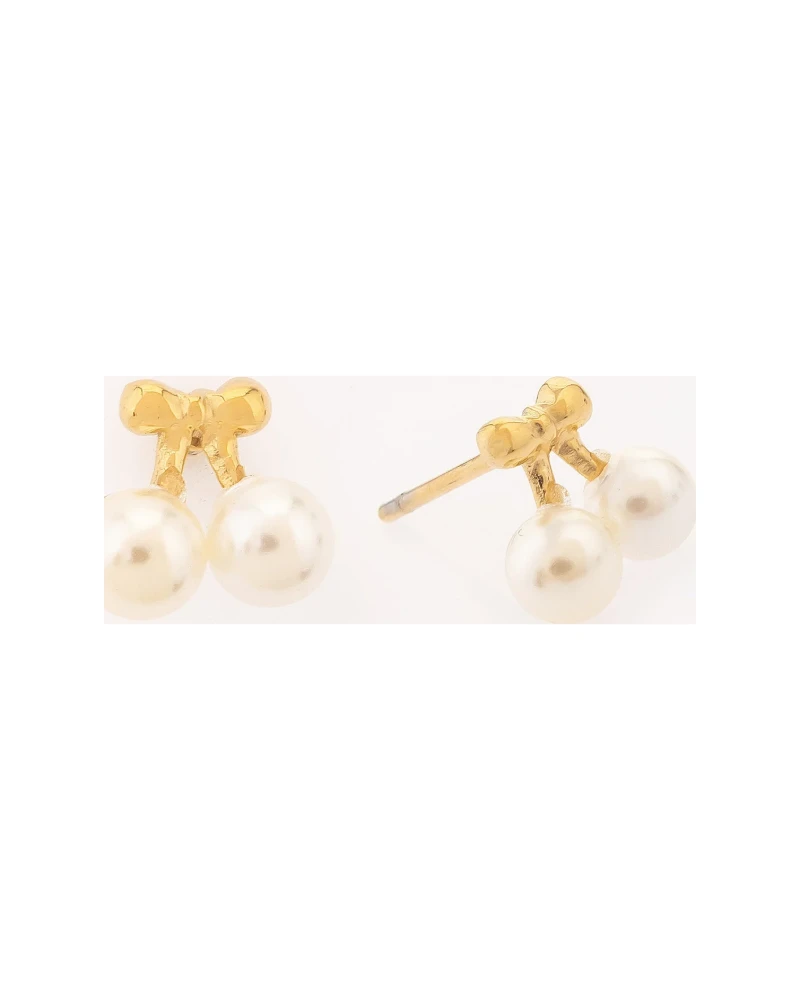 Aretes Racimo de Perlas Dorado