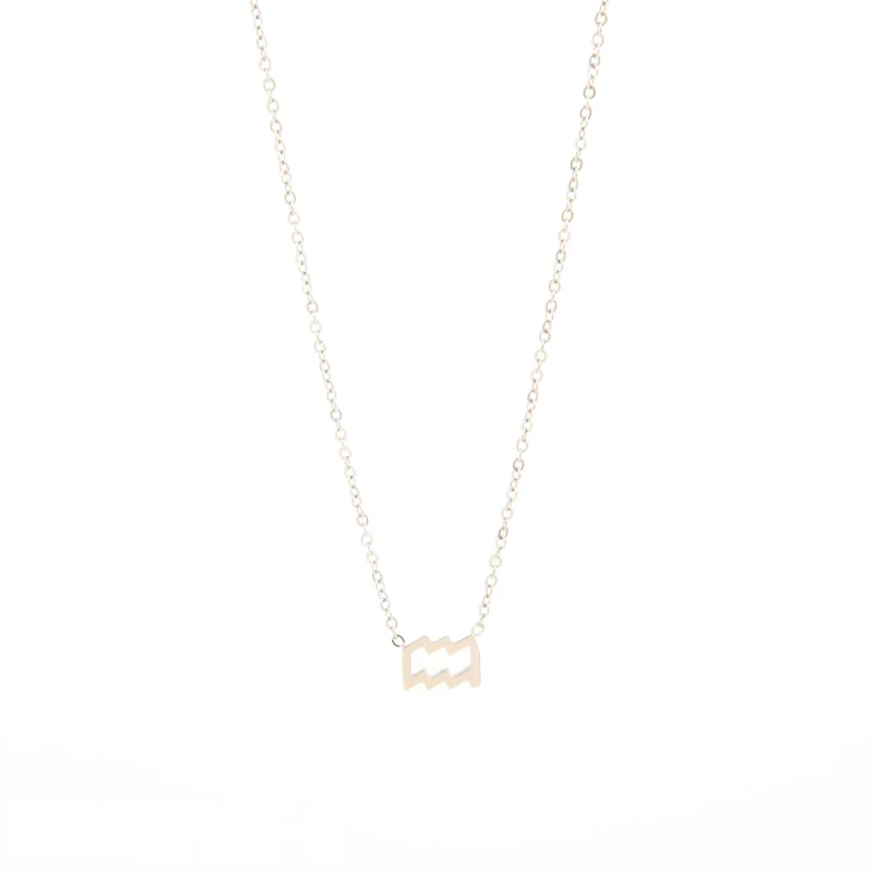 Collar Acuario Oro Grueso 14K