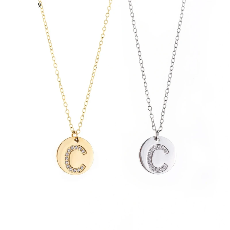Collar con la letra C Oro Grueso 14K