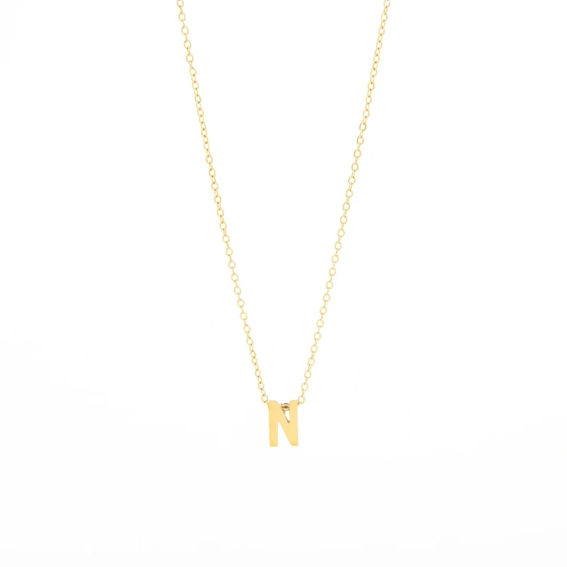 Collar con la letra N de plata