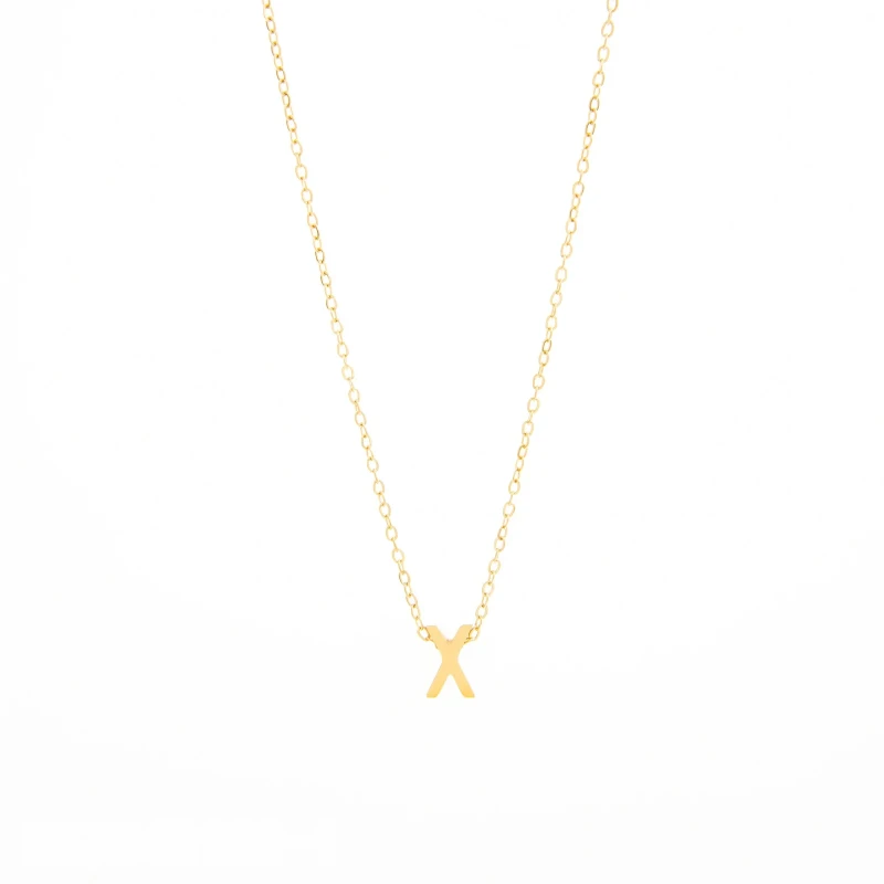 Collar con la letra X (plata)