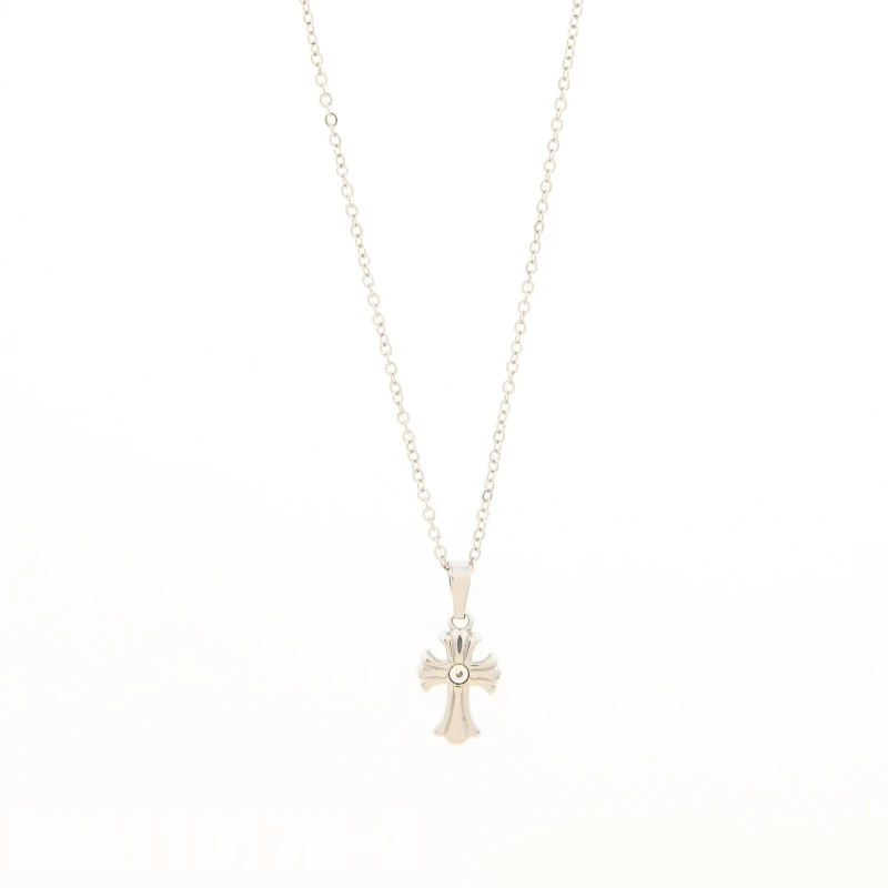 Collar Cruz Fina Plata