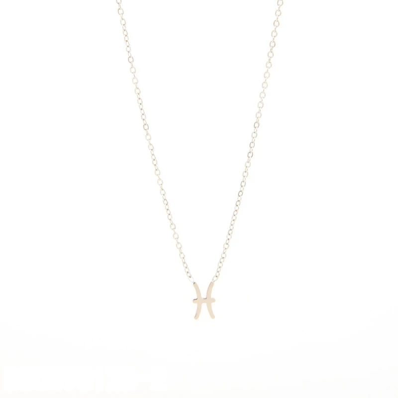 Collar de Piscis Oro Grueso 14K