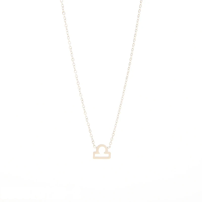 Collar del signo zodiacal Libra Oro Grueso 14K