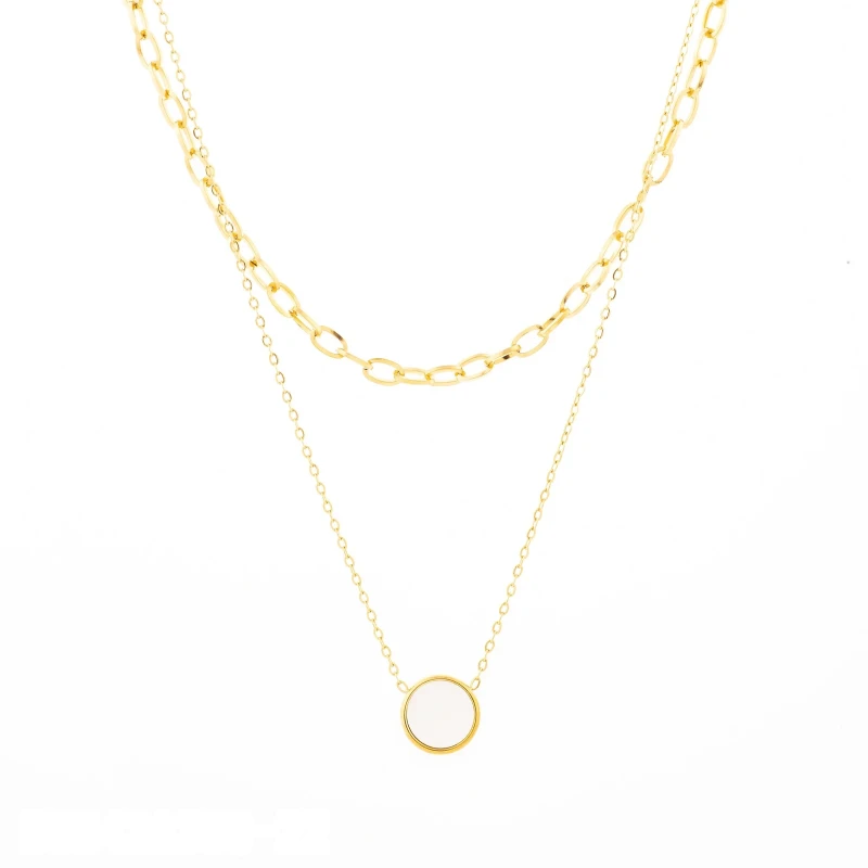 Collar Double Chain Circle