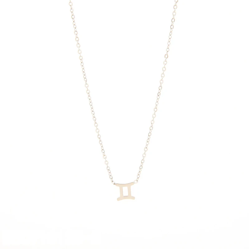 Collar Géminis Oro Grueso 14K