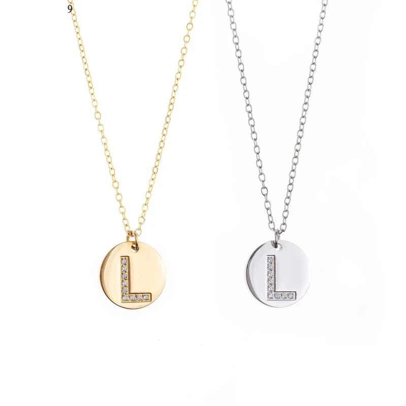 Collar Inicial L Brillante