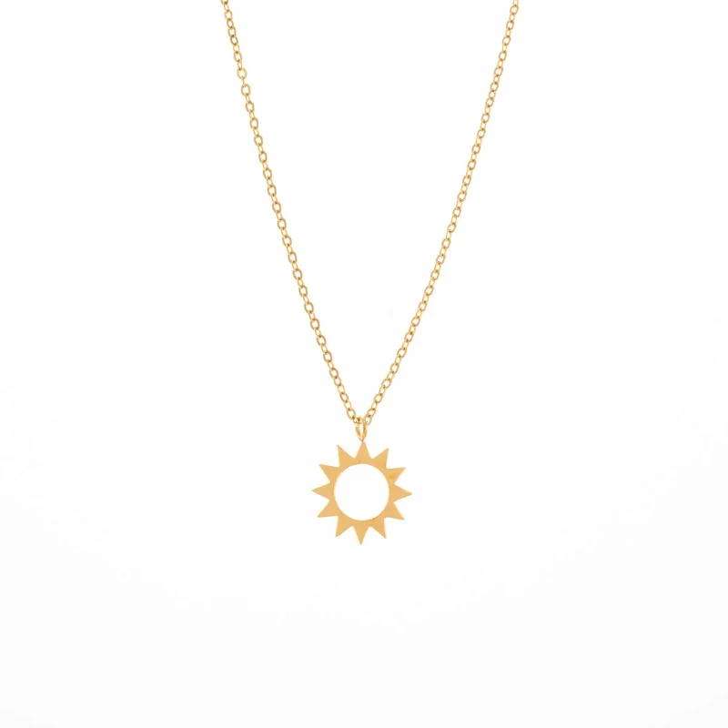 Collar Sol Radiante Dorado