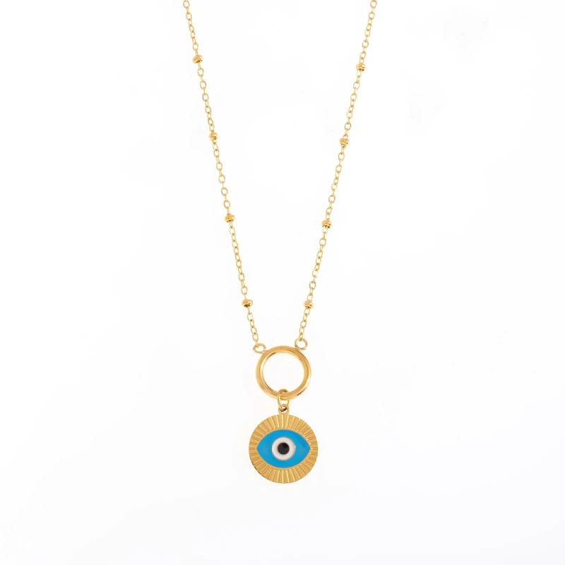 Collar Ojo Turco Dorado