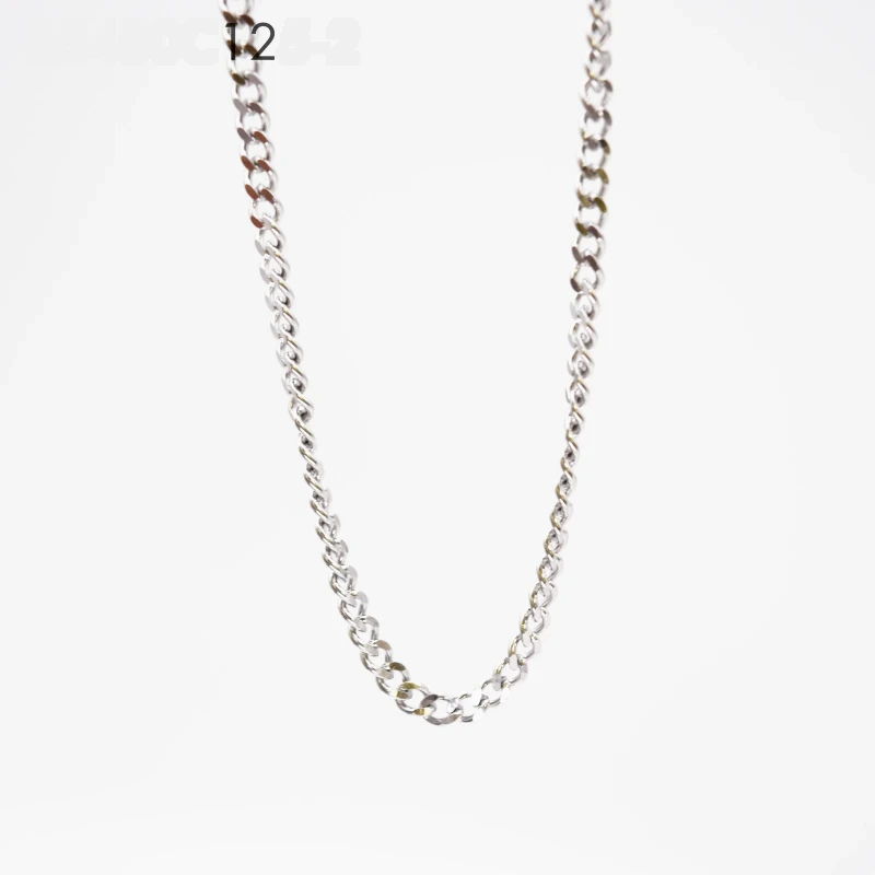 Collar Cadena Barbada Plata