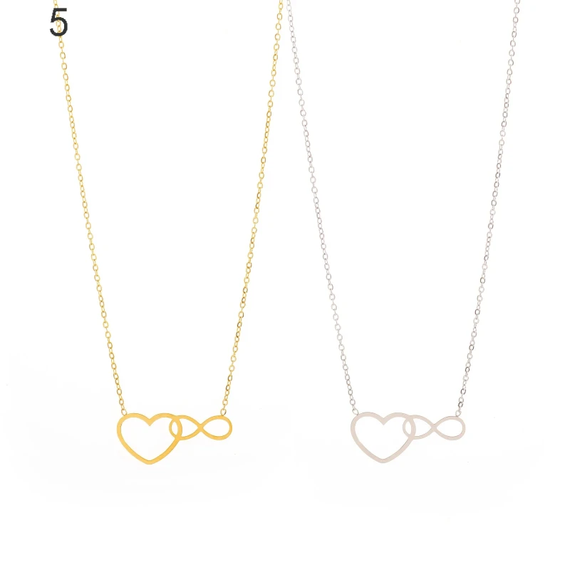 Collar Corazón Entrelazado Dorado