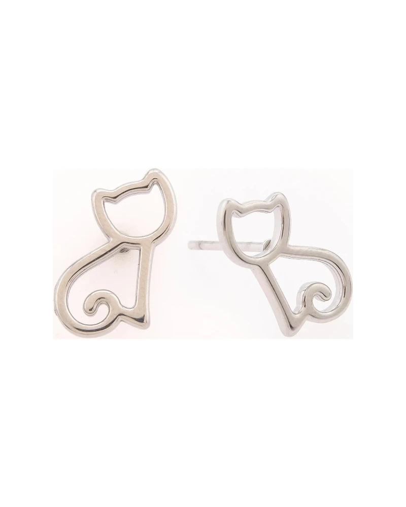Aretes Gato Plata