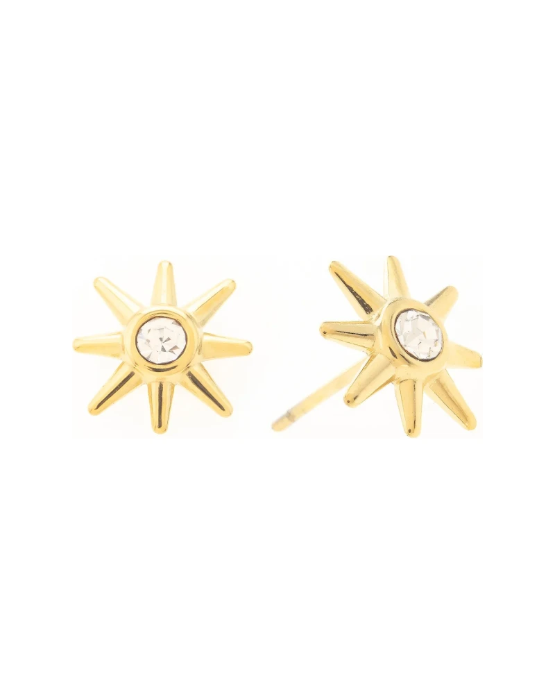 Aretes Sol Radiante Dorado