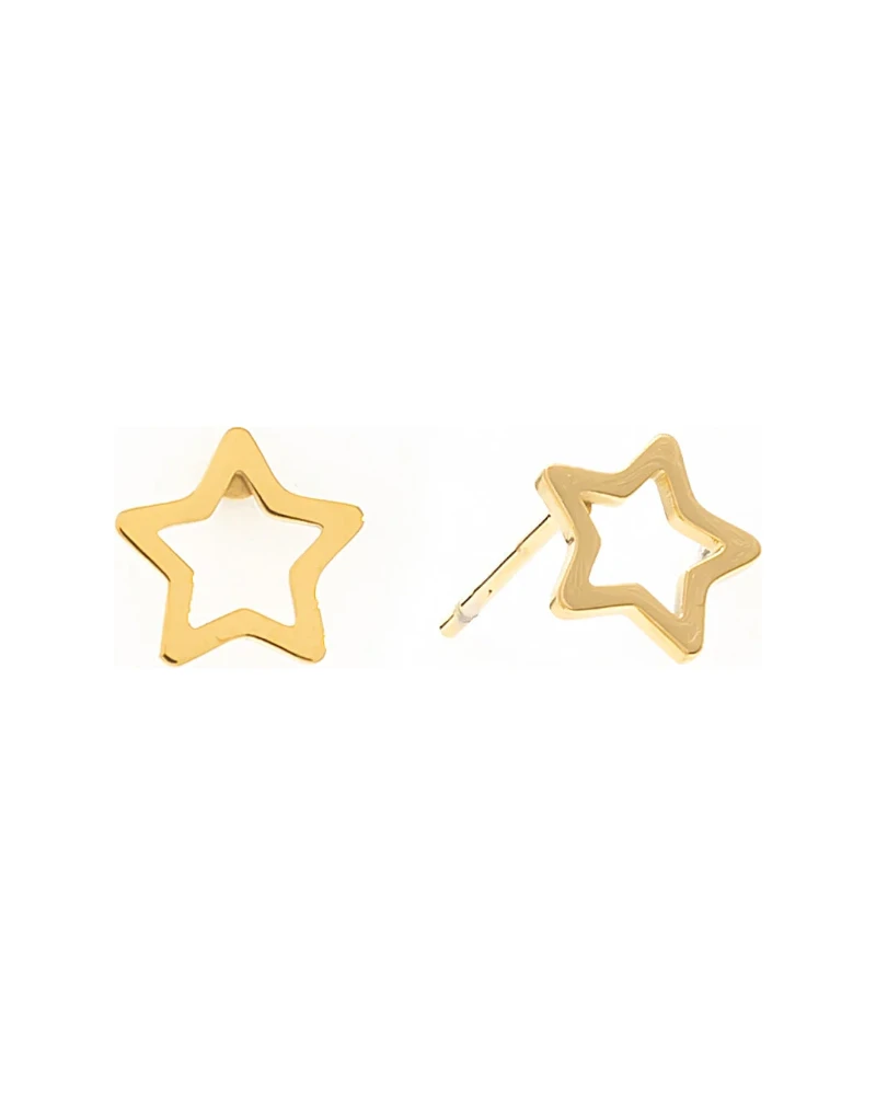 Aretes Estrella Calada Dorado