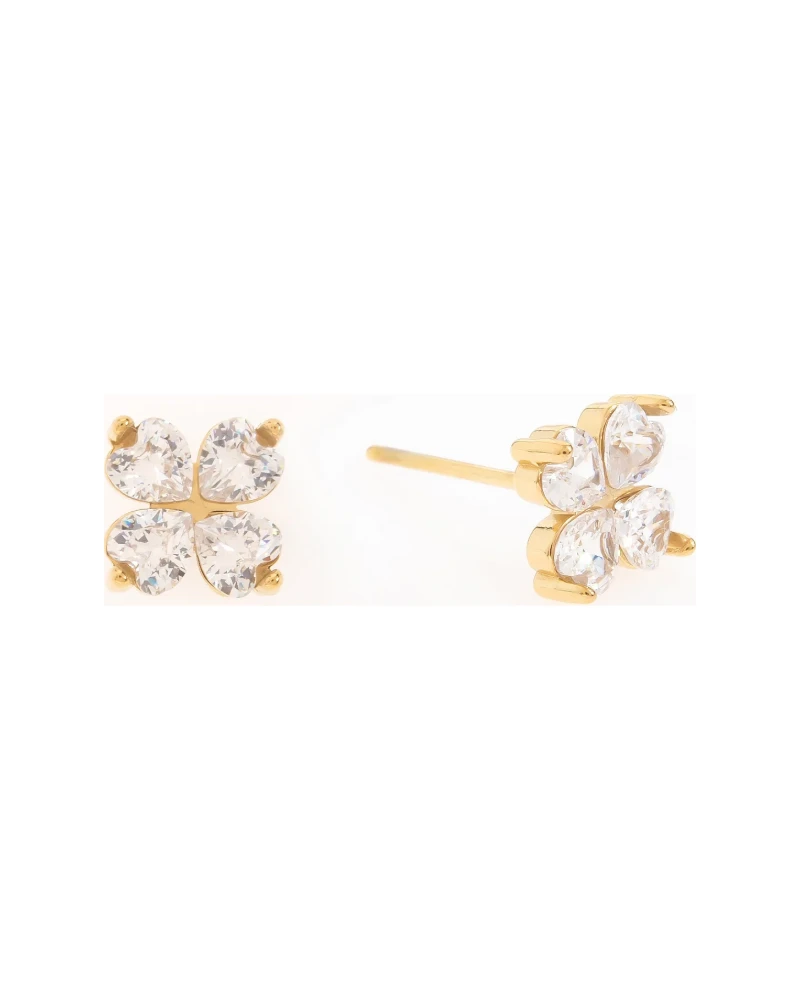 Pendientes de circonita blanca Oro Grueso 14K
