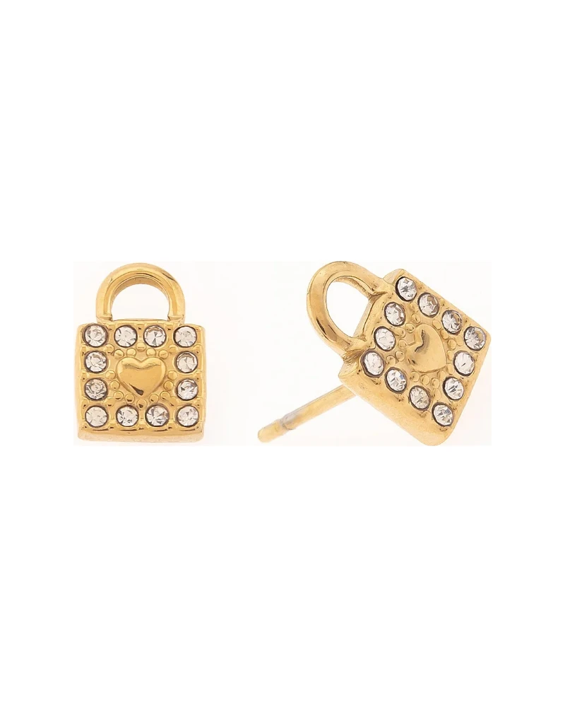 Aretes Candado Dorado