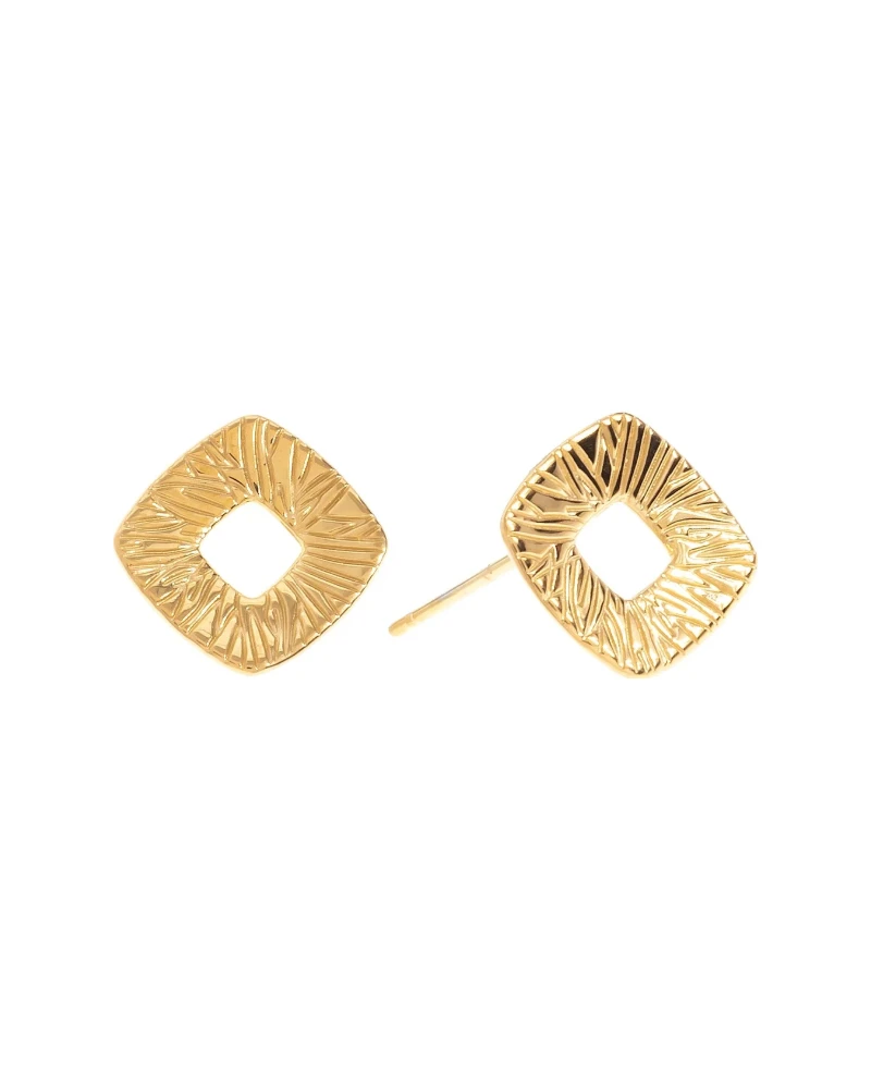 Aretes Rombo de Zirconias Plata