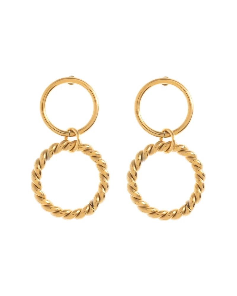 Aretes Círculo Dorado