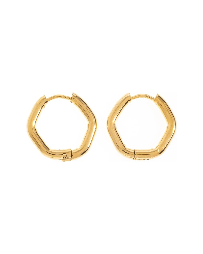 Arracadas Hexagonales Dorado