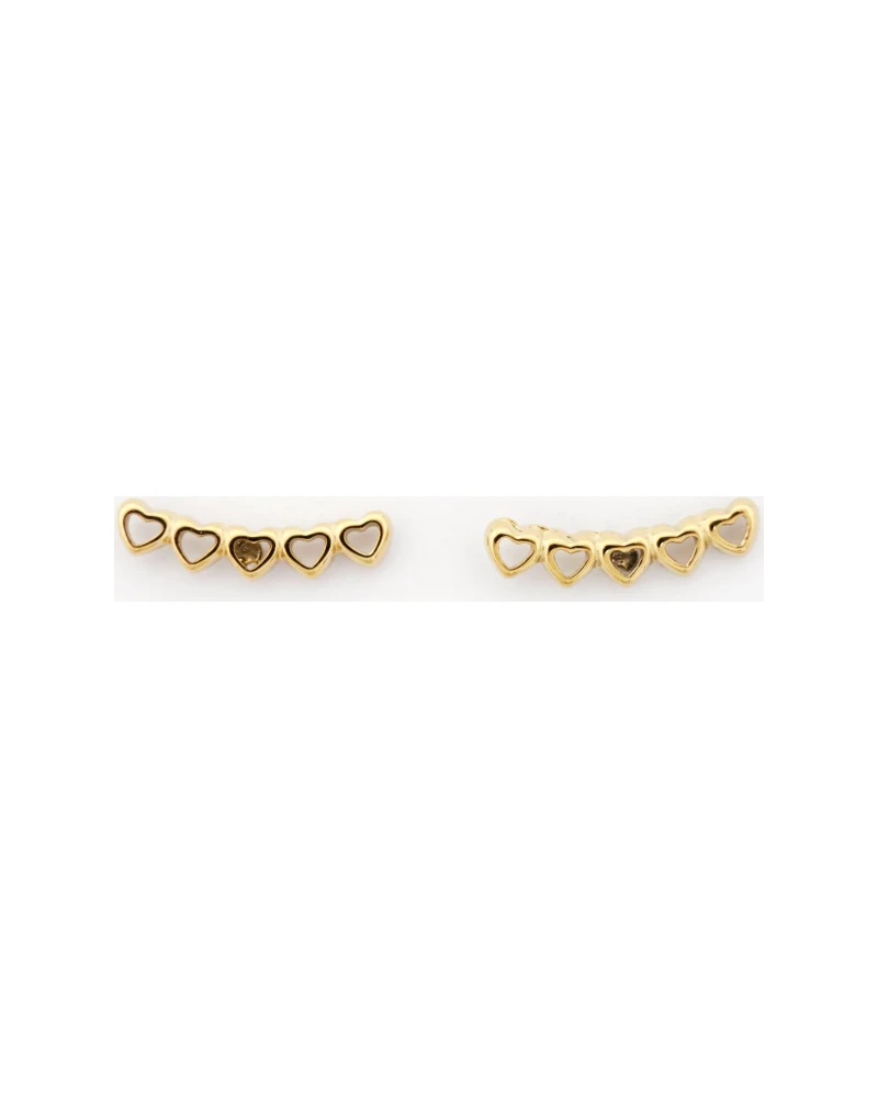 Aretes Barra Trepadora Dorado