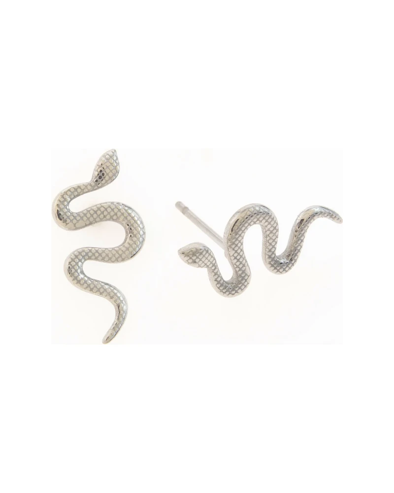 Aretes Serpiente Plata