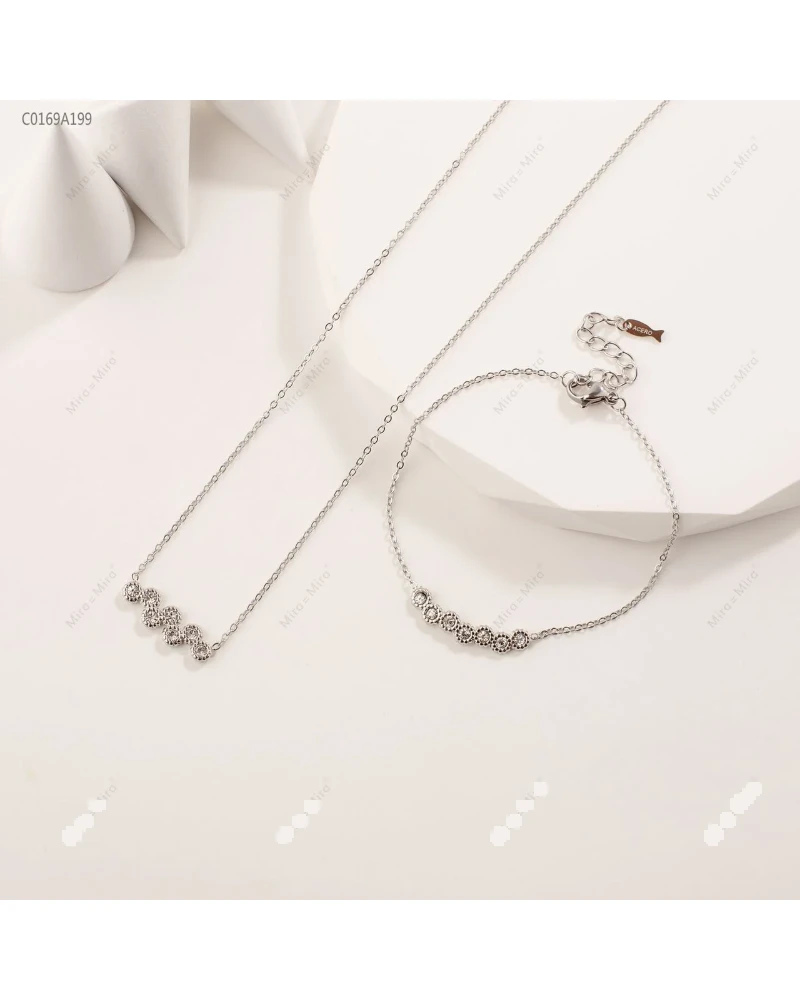 Set de Pulseras Cadena Plata