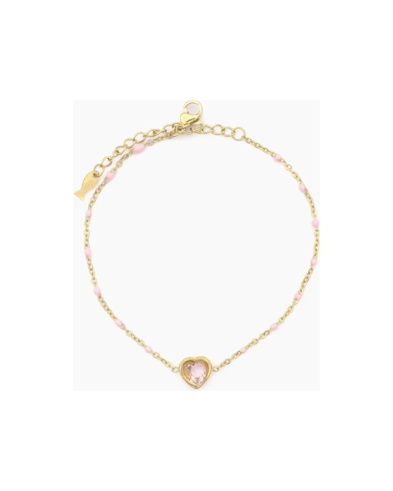 Pulsera de piedra verde Oro Grueso 14K