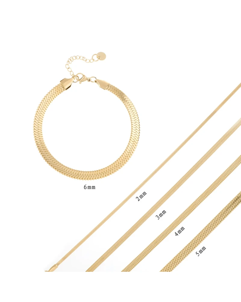 Set de Pulseras Cadena Dorado