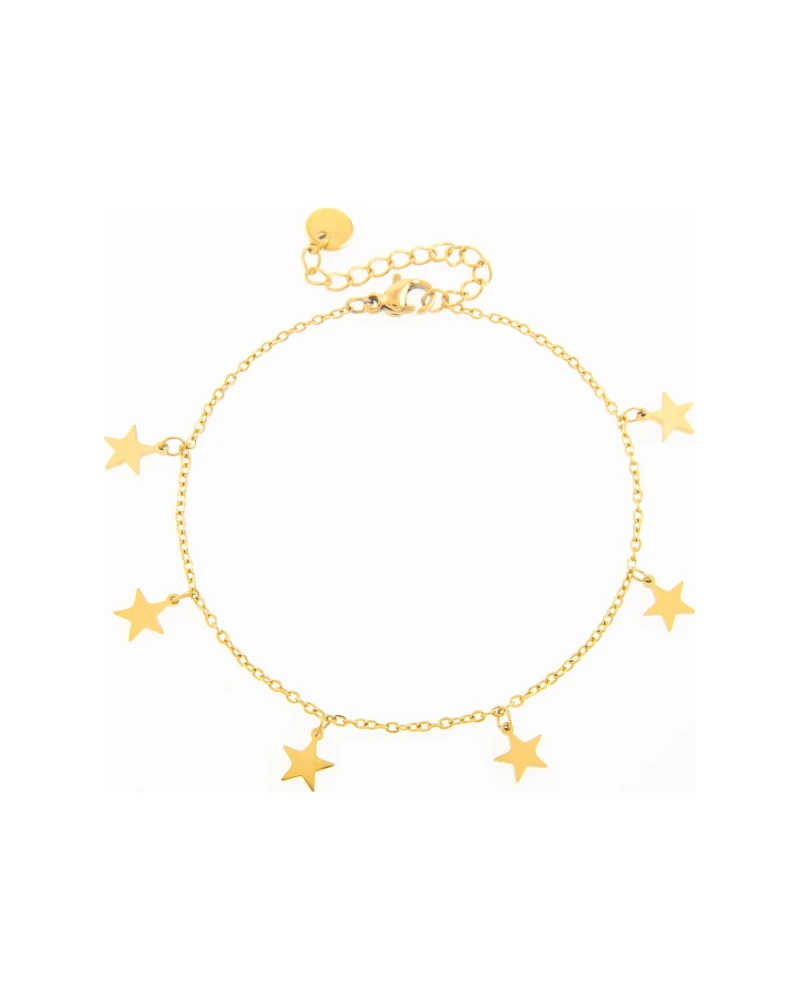 Pulsera con Dijes Estrella Dorado