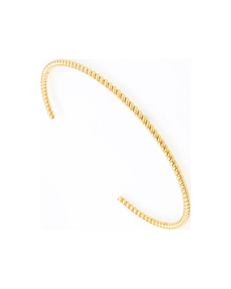 Pulsera Brazalete Fino Dorado